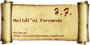 Hollósi Fernanda névjegykártya